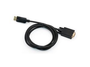 DP to VGA Cable, 6Ft 1.8M Displayport to VGA Cable Gold Plated, Standard DP Male to VGA Male Cable Black Color DP to VGA Cable, 6Ft 1.8M Displayport to VGA Cable Gold Plated, Standard DP Male to VGA Male Cable Black Color