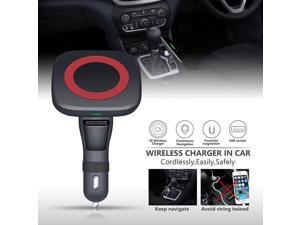 Qi Wireless Charger 12V Car Wireless Charger Holder Mount Magnetic Mount Car Charger Adapter for Samsung for Galaxy for iPhone