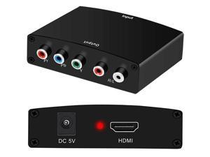 HDMI to Component Converter, hdmi male to 5 rca rgb audio video av component cable,HDMI to YPbPr Component RGB Support Apple TV, PS3, Roku, Xbox, Fire Stick, DVD Players to HDTV and Projector