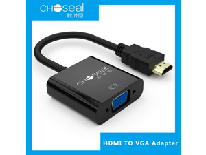 Choseal Computer Adapter HDMI to VGA Gold-Plated HDMI to VGA Adapter for Computer, Desktop, Laptop, PS4, PC, Monitor, Projector, HDTV QS6933