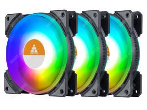 3 Pcs RGB 120mm Quiet Light Loop RGB LED Case Fan PC Cooling 3 Fans Pack, for Case CPU Computer Cooling Cooler Radiator PC Chassis, 4 Pin 3 Pcs RGB 120mm Quiet Light Loop RGB LED Case Fan PC Cooling 3 Fans Pack, for Case CPU Computer Cooling Cooler Radiator PC Chassis, 4 Pin