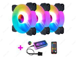 3 PCS RGB Case Fans PC Cooling 120mm With Remote Controller Fan Hub And Extension, Quiet Edition High Airflow Adjustable Colorful PC Case CPU Computer Cooling with Coolers, Radiators System 3 PCS RGB Case Fans PC Cooling 120mm With Remote Controller Fan Hub And Extension, Quiet Edition High Airflow Adjustable Colorful PC Case CPU Computer Cooling with Coolers, Radiators System