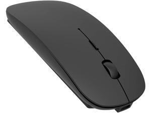 2.4GHz Wireless Bluetooth Mouse, 3 Adjustable DPI, Dual Mode Slim Rechargeable Wireless Mouse Silent USB Mice,Compatible for Laptop Windows Mac Android MAC PC Computer (Black) 2.4GHz Wireless Bluetooth Mouse, 3 Adjustable DPI, Dual Mode Slim Rechargeable Wireless Mouse Silent USB Mice,Compatible for Laptop Windows Mac Android MAC PC Computer (Black)