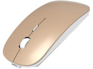 2.4GHz Wireless Bluetooth Mouse, 3 Adjustable DPI, Dual Mode Slim Rechargeable Wireless Mouse Silent USB Mice,Compatible for Laptop Windows Mac Android MAC PC Computer (Gold) 2.4GHz Wireless Bluetooth Mouse, 3 Adjustable DPI, Dual Mode Slim Rechargeable Wireless Mouse Silent USB Mice,Compatible for Laptop Windows Mac Android MAC PC Computer (Gold)