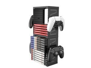 ROME CARE Multifunctional Game Disk Storage Tower Holder for PS5,Game Disk Rack and Controller Compatible with Xbox Series X/Nintendo Switch/PS4-White ROME CARE Multifunctional Game Disk Storage Tower Holder for PS5,Game Disk Rack and Controller Compatible with Xbox Series X/Nintendo Switch/PS4-White