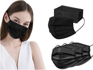 100 Pcs Disposable Protection Face Masks, 3 Ply Face Masks Black Disposable Mask Adult 100 Pcs Disposable Protection Face Masks, 3 Ply Face Masks Black Disposable Mask Adult