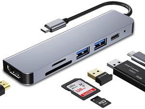ROME CARE USB C Hub Adapter, 6-in-1 USB C Hub Ethernet, USB-C Multiport Adapter with 4K HDMI, Ethernet Input, 2 USB 3.0 Ports, USB C PD Charging for Laptop MacBook, Switch, XPS15, etc 6 Ports ROME CARE USB C Hub Adapter, 6-in-1 USB C Hub Ethernet, USB-C Multiport Adapter with 4K HDMI, Ethernet Input, 2 USB 3.0 Ports, USB C PD Charging for Laptop MacBook, Switch, XPS15, etc 6 Ports