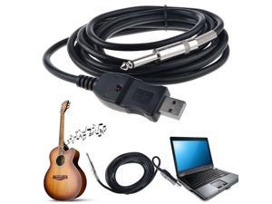Rome Care Guitar & Bass 6.3mm Jack to USB Cable Connecting Instrument Cable - 3m