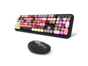 Wireless Keyboard and Mouse Combo, 2.4G Cute Round Mute Keyboard Mouse Set for Laptop, Computer, Mac (Mixed Color) Wireless Keyboard and Mouse Combo, 2.4G Cute Round Mute Keyboard Mouse Set for Laptop, Computer, Mac (Mixed Color)