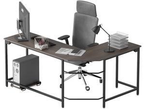 Office Desk L Shaped Corner Desk 66 Inch Gaming Computer Desk Large Writing Table Modern Gaming Workstation for Home Office Study,Wood & Metal (Black Oak) Office Desk L Shaped Corner Desk 66 Inch Gaming Computer Desk Large Writing Table Modern Gaming Workstation for Home Office Study,Wood & Metal (Black Oak)