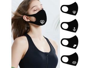4 Pcs dust masks, reusable masks, stylish, breathable, dustproof, black, unisex 4 Pcs dust masks, reusable masks, stylish, breathable, dustproof, black, unisex