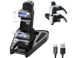 PS5 Controller Charger, Dual USB Type C Fast Charging Docking Station Stand with LED Indicator Lights for Sony Playstation 5 Dualsense Controller PS5 Controller Charger, Dual USB Type C Fast Charging Docking Station Stand with LED Indicator Lights for Sony Playstation 5 Dualsense Controller