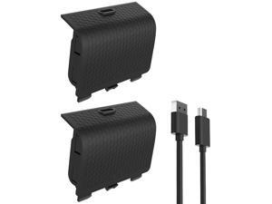 Xbox Series Controller Battery Pack, 2 Pack 800mAh Rechargeable Battery Power Bank Kit with USB C Charging Cable & LED Charge Indicator for Xbox Series X/ S Controller (Black) Xbox Series Controller Battery Pack, 2 Pack 800mAh Rechargeable Battery Power Bank Kit with USB C Charging Cable & LED Charge Indicator for Xbox Series X/ S Controller (Black)