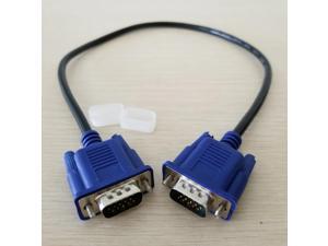 1 pcs VGA Cable D-Sub HD15 Monitor 15Pin Male to Male Video Short Cable Cord Blue 50cm 1 pcs VGA Cable D-Sub HD15 Monitor 15Pin Male to Male Video Short Cable Cord Blue 50cm