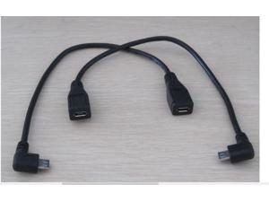 1 pair 10" (Left + right) right angle micro usb extension cable male to female m/f 1 pair 10" (Left + right) right angle micro usb extension cable male to female m/f