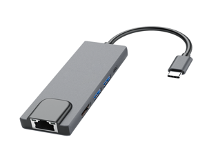 Type-C docking station HOWEI (5-in-1 with HDMI network card all-in-one converter, gray) Type-C docking station HOWEI (5-in-1 with HDMI network card all-in-one converter, gray)