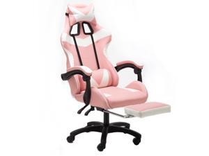 WEI&WEN Gaming Chair, Office Computer Game Chair, Height Adjustment Recliner Swivel Rocker with Headrest and Lumbar Pillow E-Sports Chair (Black/Pink/White) WEI&WEN Gaming Chair, Office Computer Game Chair, Height Adjustment Recliner Swivel Rocker with Headrest and Lumbar Pillow E-Sports Chair (Black/Pink/White)