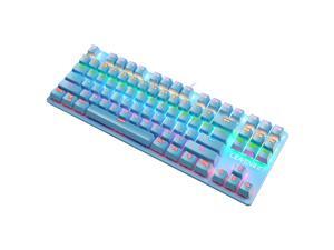 LEAVEN K550 Punk Mechanical Keyboard 87-key Green Axis Game Competitive Office Keyboard LEAVEN K550 Punk Mechanical Keyboard 87-key Green Axis Game Competitive Office Keyboard