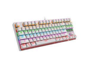 LEAVEN K550 Punk Mechanical Keyboard 87-key Green Axis Game Competitive Office Keyboard LEAVEN K550 Punk Mechanical Keyboard 87-key Green Axis Game Competitive Office Keyboard