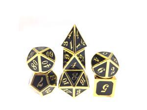 KIMAIRY Metal DND Dice Set， D20 Large Big Giant Game Numbers Dice Matal Polyhedral Rainbow Unique New Dragon Pattern Dungeons and Dragons Mug Role Playing Games Metal Dice Set