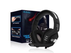 Gaming Audio Headset with Microphone, AH38 3.5mm Stereo Surround Sound for Xbox/MAC/Laptop/PC/Phone (Black Silver) Gaming Audio Headset with Microphone, AH38 3.5mm Stereo Surround Sound for Xbox/MAC/Laptop/PC/Phone (Black Silver)