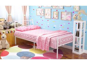 Platform Steel Bed Frame Twin Size Bed Mattress Foundation Support with Headboard and Footboard No Box Spring Need Metal Platform Bed Platform Steel Bed Frame Twin Size Bed Mattress Foundation Support with Headboard and Footboard No Box Spring Need Metal Platform Bed