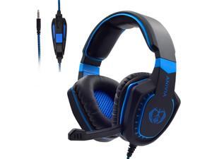 Stereo Gaming Headset AH28 , Noise Reduction lsolation With Microphone Volume Control, Bass Surround, Suitable For Nintendo Switch / Xbox One / PS4 / PC / Laptop / Smartphone / Tablet (Black Blue)