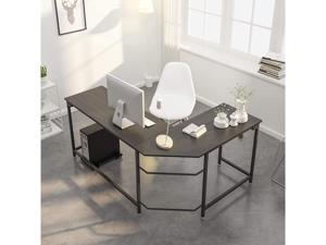 L Shaped Computer Work Desk Home Office Table Writing Workstation 66 Inch Wood Desks for Home Office