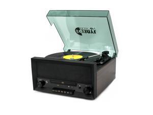 8-in-1 Turntable Music Center with Built-in Stereo Speakers,Nostalgic Classic Wood Bluetooth Record Player with USB Play&Encoding,CD Player and FM Radio 8-in-1 Turntable Music Center with Built-in Stereo Speakers,Nostalgic Classic Wood Bluetooth Record Player with USB Play&Encoding,CD Player and FM Radio