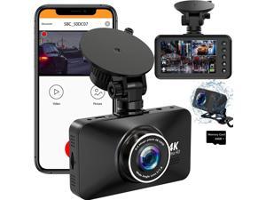 Dash Cam Parking Assist 12 Mirror Dash Cam Detached Mirror Backup Camera with 64GB Card Smart Rear View Mirror with Ultral Responsive Touch Screen 2.5K Rear View Mirror Camera by KQQ 
