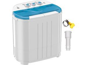 Blue Portable Washing Machine,2020 Upgraded Portable Ultrasonic Turbine Washer With Foldable Tub Personal Rotating and USB Cable Lightweight Travel Laundry Mini Washing Machine for Camping Dorms 