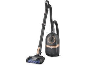 CZ2001 Vertex Canister Vacuum, Bagless, Corded, with Self-Cleaning Brushroll & DuoClean PowerFins, HEPA Anti-Allergen Filter, MultiFLEX Technology, 2 Attachments & LED Headlights, Black & Copper