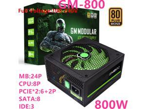 Replace Power 800W ATX Gamer Power Supply Green LED SATA 12V PCI-E