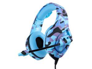 PS4 Gaming Headset with Microphone for PC New Xbox One PSP Gamer Headphones with Mic Noise Cancelling for Laptop, Mac, Smart Phones, Nintendo Switch, Surround Stereo Sound Volume Control(Camouflage)