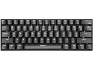 Mechanical Gaming Keyboard 61 Keys Bluetooth 3.0 Wireless/Wired Dual Mode White Backlit Mechanical Keyboard, Black Blue Red Brown Switch ,Gaming/Office For IOS Android Windows And Mac 1000mAh Battery