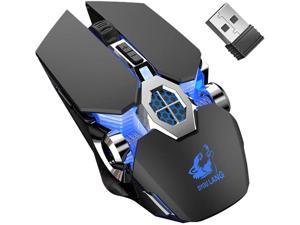 Wireless Gaming Mouse Rechargeable,RGB Multi-Colour Backlit Game Mice with 7 Buttons Computer Accessories,2.4G Silent Optical,3 Adjustable DPI Game Mouse Power Saving Mode for Laptop/PC/Notebook