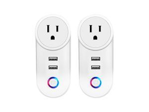 Tuya USB Wifi Smart Plug Compatible with Alexa, Google Home & IFTTT, Remote Control Your Home Appliances from Anywhere,Only Supports 2.4GHz Network,Electrical Timer Switches