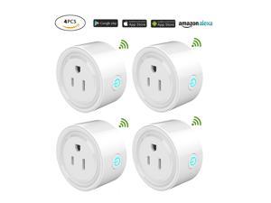 Mini Wifi Outlet Smart Plug Compatible with Alexa, Google Home & IFTTT, Remote Control Your Home Appliances from Anywhere,Only Supports 2.4GHz Network,Electrical Timer Switches