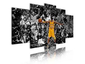 5 Pieces Canvas Painting Black White Style Kobe Basketball Painting, Bedroom Living Room Office Wall Decoration Painting Art HD Poster, Christmas Birthday Wedding Gift (Total Size : 84"W X 40"H) 5 Pieces Canvas Painting Black White Style Kobe Basketball Painting, Bedroom Living Room Office Wall Decoration Painting Art HD Poster, Christmas Birthday Wedding Gift (Total Size : 84"W X 40"H)