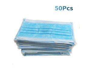 Pack of 50PCS 3-Layer Blue Disposable Mouth Mask Daily Breathing Safety Non-woven Fabrics Pack of 50PCS 3-Layer Blue Disposable Mouth Mask Daily Breathing Safety Non-woven Fabrics