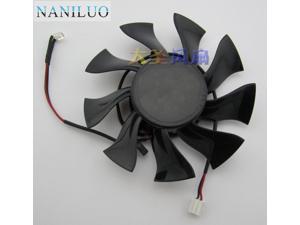 NANILUO FD8015H12S 75mm 12V 0.32A 2Wire 2Pin Graphics Card Fan VGA Cooler For Sapphire HD4890 HD4860 HD6770 HD6790 Cooling
