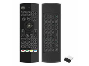 Air Mouse MX3 Mini Wireless Keyboard, 2.4G Backlit Fly Air Mouse Remote Control, Infrared Remote Control Learning Fit Android Smart TV Box,Xbox ,PS4,Projector,HTPC,Pad,Notebook etc