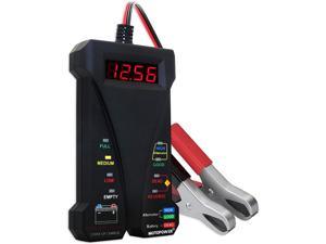 12V Digital Car Battery Tester Voltmeter and Charging System Analyzer with LCD Display and LED Indication