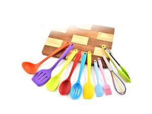 Kitchen Utensils Set 10Pcs Colorful Silicone Non-stick Cooking Utensil All Over Silica Gel Utensil Kitchenware Set Kitchen Utensils Set 10Pcs Colorful Silicone Non-stick Cooking Utensil All Over Silica Gel Utensil Kitchenware Set