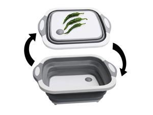 Collapsible Plastic Foldable Sink Colander/Vegetable Drain Basket/Dish Tub and Chopping/Cutting Board with Plug for Kitchen Outdoor Collapsible Plastic Foldable Sink Colander/Vegetable Drain Basket/Dish Tub and Chopping/Cutting Board with Plug for Kitchen Outdoor