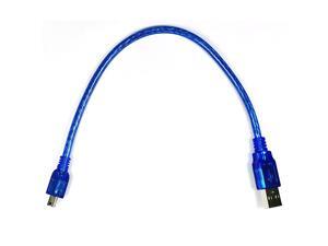 Blue Short USB 2.0 A Male To Mini USB 5 Pin B Male Data Charging Cable 30CM USB Cable For MP3 MP4 Camera Mobile Cell Phone Clear Blue Short USB 2.0 A Male To Mini USB 5 Pin B Male Data Charging Cable 30CM USB Cable For MP3 MP4 Camera Mobile Cell Phone Clear