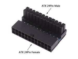 ATX 24Pin 90 Degree 24 Pin To 24pin Power Plug Adapter Mainboard Motherboard Power Connectors Modular For Power Cables Supply ATX 24Pin 90 Degree 24 Pin To 24pin Power Plug Adapter Mainboard Motherboard Power Connectors Modular For Power Cables Supply