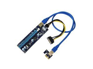 Mini PCI-E to PCI Express 1x to 16x Extender Riser video external graphics Card Adapter 6Pin Power Cable for Bitcoin BTC Mining