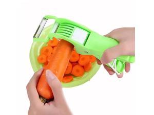 2-in-1 Peeler Slicer Plastic Multi-use Banana Cucumber Carrot Cutter Fruit Vegetable Salad Shredder Cutters