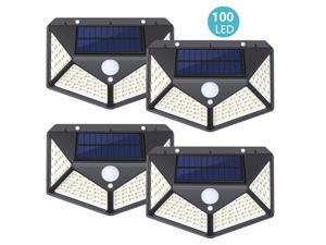 4 PCS Solar Security Light Motion Sensor, SUNZOS 100 LED Solar Lights Outdoor with 3 Intelligent Modes, 270°Wide Angle, IP65 Waterproof Solar Wall Lights for Garden, Yard, Walkway and Outside 4 PCS Solar Security Light Motion Sensor, SUNZOS 100 LED Solar Lights Outdoor with 3 Intelligent Modes, 270°Wide Angle, IP65 Waterproof Solar Wall Lights for Garden, Yard, Walkway and Outside